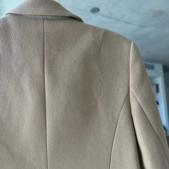 J. Crew Wool Cashmere Camel Pea Coat - Picture 6 of 9